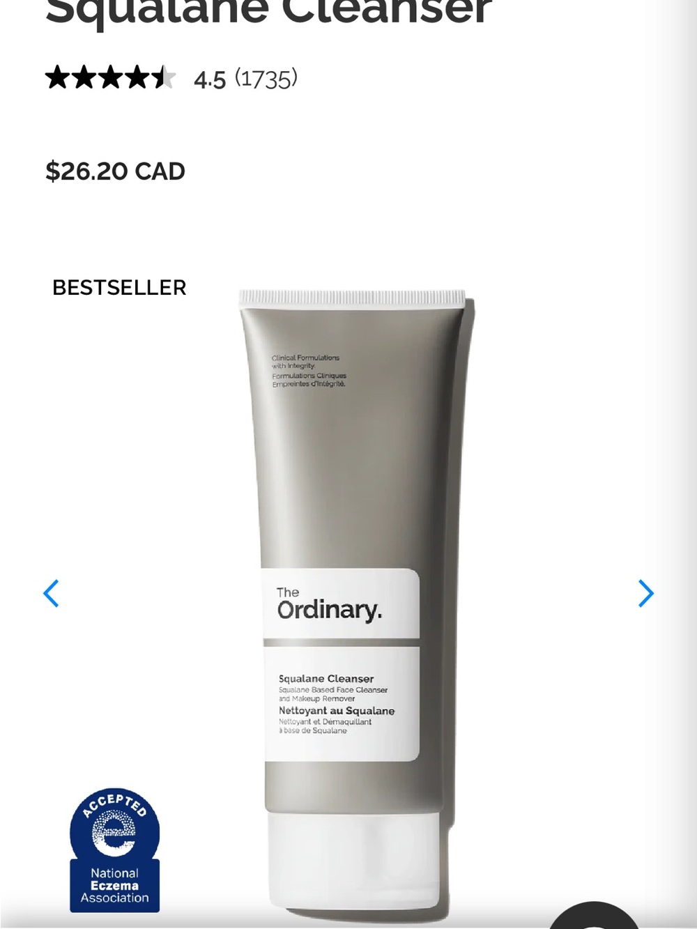 The Ordinary Squalane Cleanser